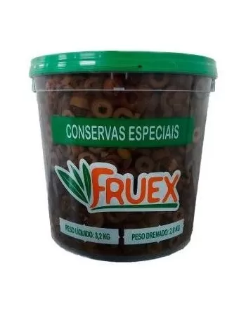 Azeitona Preta Fatiada Fruex Balde 2kg