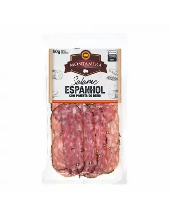 SALAME ESPANHOL C/ BORDA PIMENTA FATIADO MONTANERA 50G - IP (E)