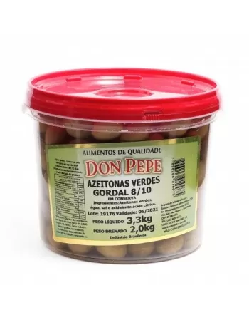 AZEITONA VERDE GORDAL 8/10 DON PEPE 2KG DRE