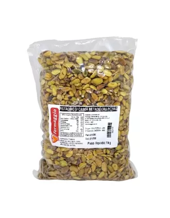 Pistache Iraniano Em Metade Sem Casca Cru Pacote 1kg