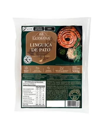 PATO LINGUIÇA CONG VILLA GERMANIA PC 500G (CX 5KG)P.FIXO