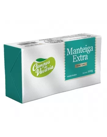 MANTEIGA EXTRA SEM SAL GOURMET CAMPOS DE VACARIA 200G