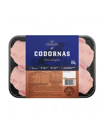 CODORNA INT. CONG. S/ MIUDOS VILLA GERMANIA BDJ 820G (4X205G)(CX 9,84KG)P.VARIAVEL