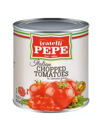 TOMATE PELADO CUBOS ITA FRAT PEPE LT2,50KG IP (E)