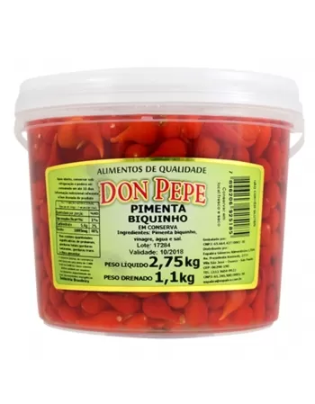 PIMENTA BIQUINHO CONSERVA DON PEPE BD 1,1KG DRE.