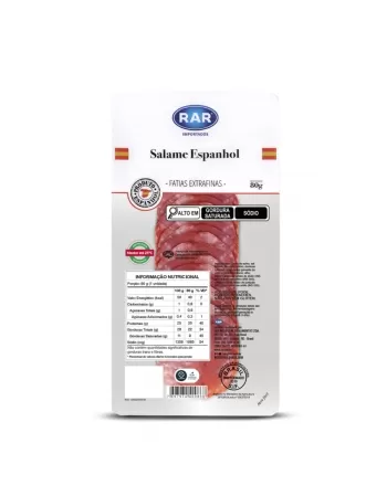 SALAME ESPANHOL FATIADO RAR 80G