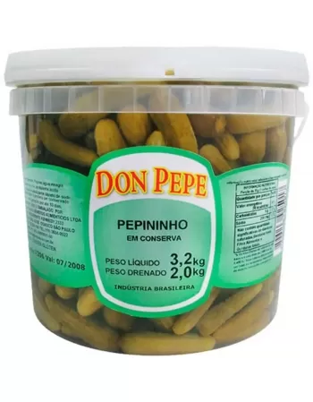 PEPINO EM CONSERVA DON PEPE BD 2KG